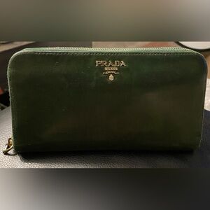 Prada Forest Green Leather Bag